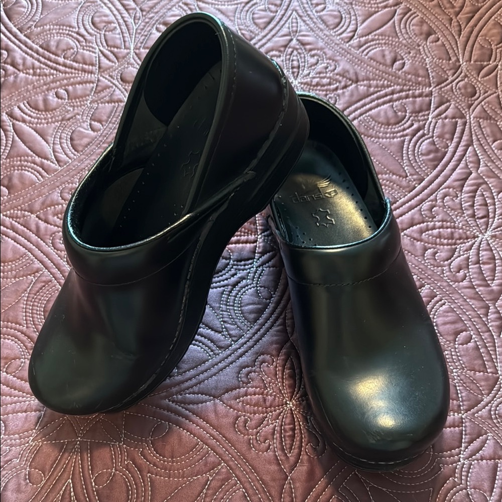 Dansko Black Slip-On Clogs
